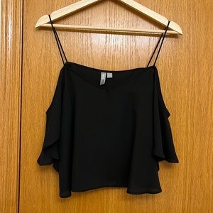 ASOS black cold shoulder tee